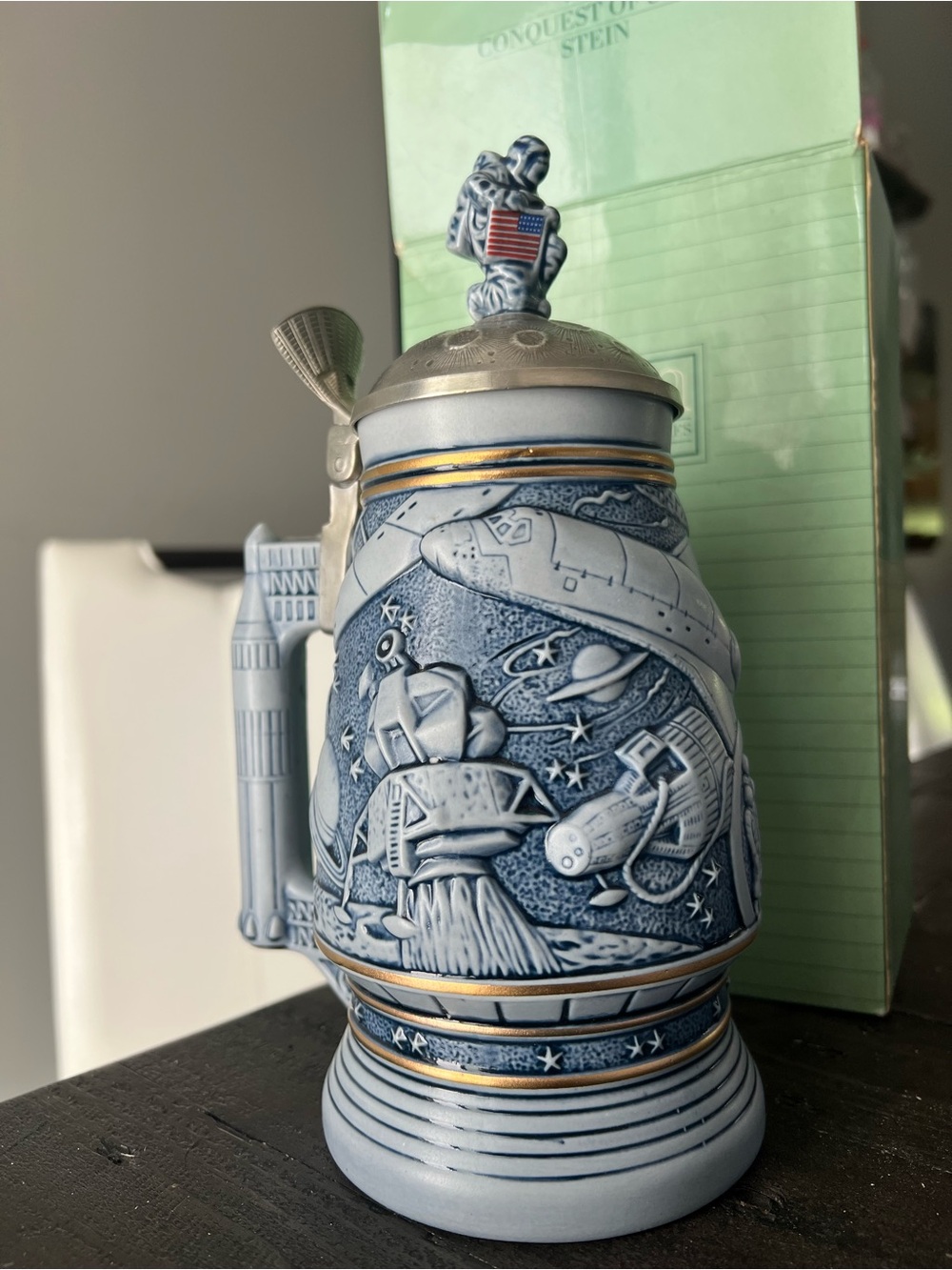 Avon Conquest Of Space Astronaut Space Shuttle Beer Stein - 1991 - NASA